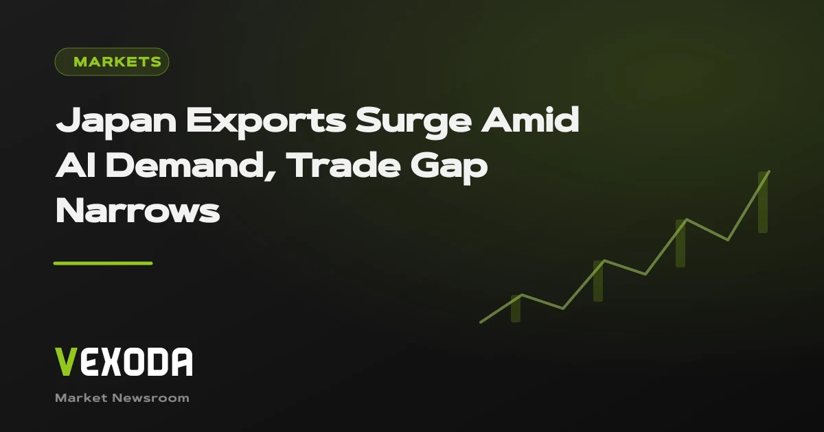 Japan Exports Surge Amid AI Demand, Trade Gap Narrows